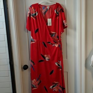 NWT Long Wrap Dress (XL)